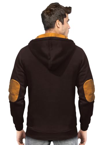Image of EYEBOGLER Cotton Men Solid Hooded Neck Full Sleeves Casual Sweatshirt
