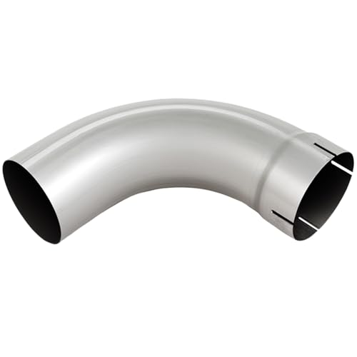 Exhaust 90 Degree Tube 5 OD Exhaust Elbow 90 Degree 5 ID/OD Aluminized Steel 12 each side length