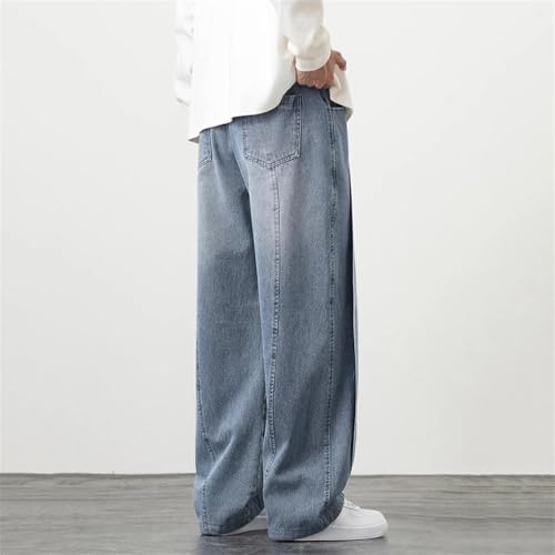 Men Plus Size Jeans Loose Straight Denim Pants Big Size Baggy Trousers4