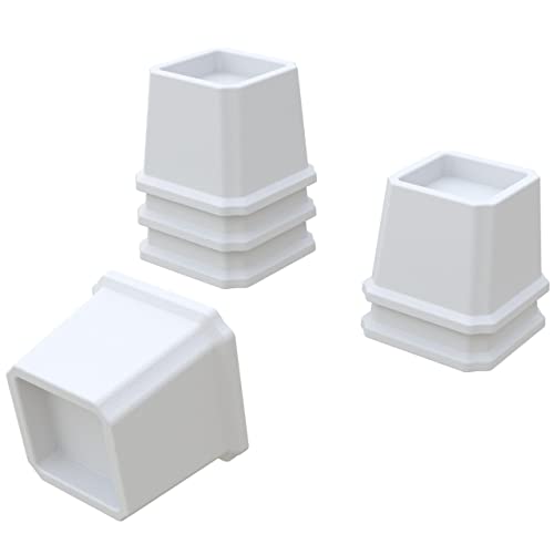 Whynonap Bed Risers 3 Inch Heavy Duty Bed Elevators, Set Of 6 Lifts Up 3,000 Lbs Furniture Riser For Sofa And Table, White #TOP7