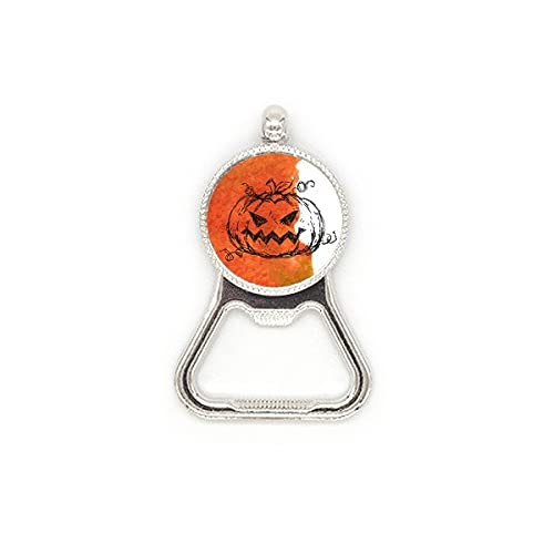 Décapsuleur acier inoxydable citrouille Halloween peint main