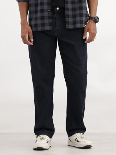 Image of WROGN Men's Relaxed Fit Jeans | Mid Rise | Jeans for Man