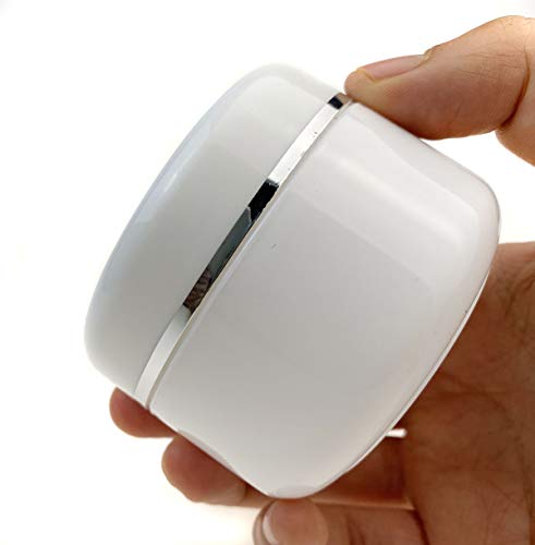 6 Pezzi Barattoli vuoti rotondi in plastica bianca...