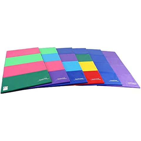 Tumbl Trak Folding Gymnastics Mat, 1.2m x 1.8m (Blueberry Explosion, 1.2m Width x 1.8m Length x 3.5cm Height) Cover