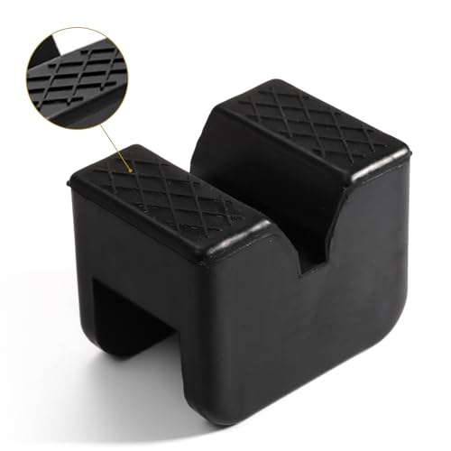 Image of Hedume 8 Pack Jack Stand Pads, Universal Rubber Jack Pad Adapter, Slotted Frame Rail Pinch welds Protector