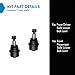 TRQ Front Lower Driver and Passenger Side Ball Joint Set Compatible with 2011-2022 Chevrolet Silverado 2500 HD Silverado 3500 HD 2011-2022 GMC Sierra 2500 HD Sierra 3500 HD