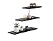 Wandregal 3 Stück 30cm 45cm und 60cm breit, Wandboard, schwarz Schwebe-Regal für Bücher, Bilder, Deko, Wohnzimmer, Schlafzimmer, Esszimmer, Flur