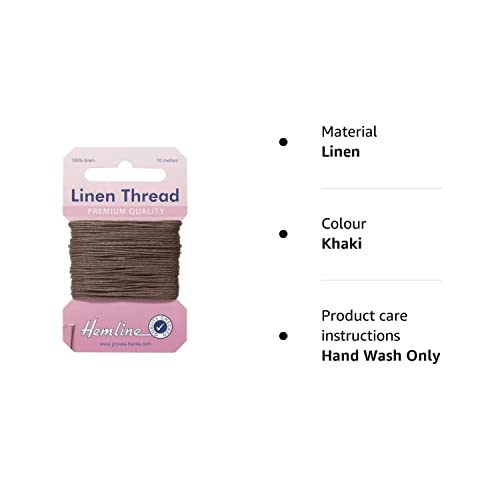 Hemline Strong Linen Thread for Sewing and Repair of Canvas Upholstery, Saddlery and Heavy Fabrics - Colour Khaki - 3 x 10m Cards - Image 3