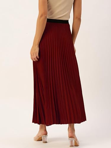 Image of OTABU | Women Accordian Pleat Maxi Flared Skirt