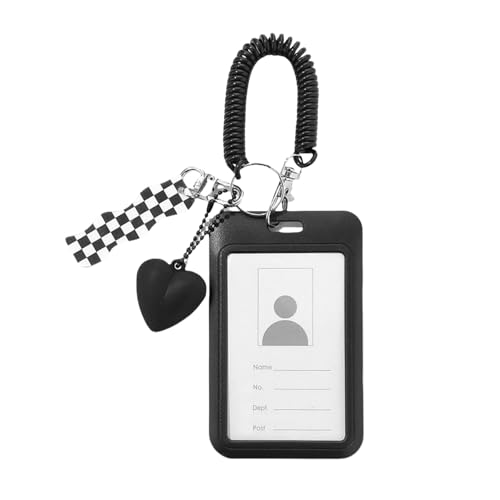 JUMISEE Clear Acrylic Kpop Photocard Holder Black Credit ID Card Protective Case Photo Display Holder Bag Pendant Keychain
