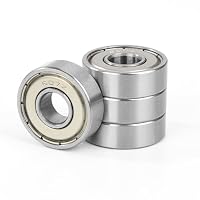 Jesustree – 4 Stück 607ZZ Kugellager 7x19x6mm Chromstahl und Vorgeschmie