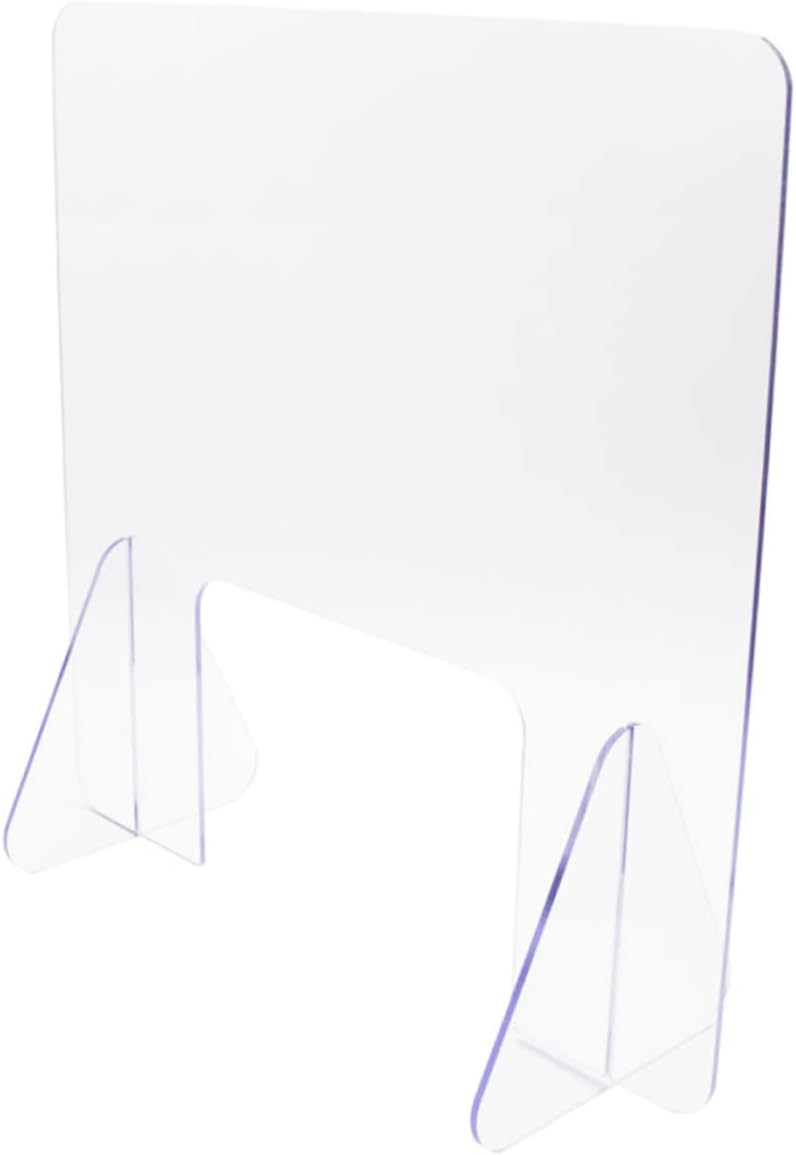 Sneeze Guard Partition Shield for Table Transparent Desktop Barrier for Offices Classrooms and Restaurants Easy Installation Protective Screen
