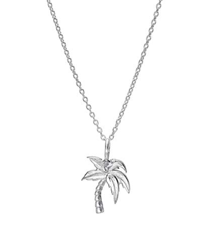 Sterling Silver Palm Tree Pendant Necklace, 18