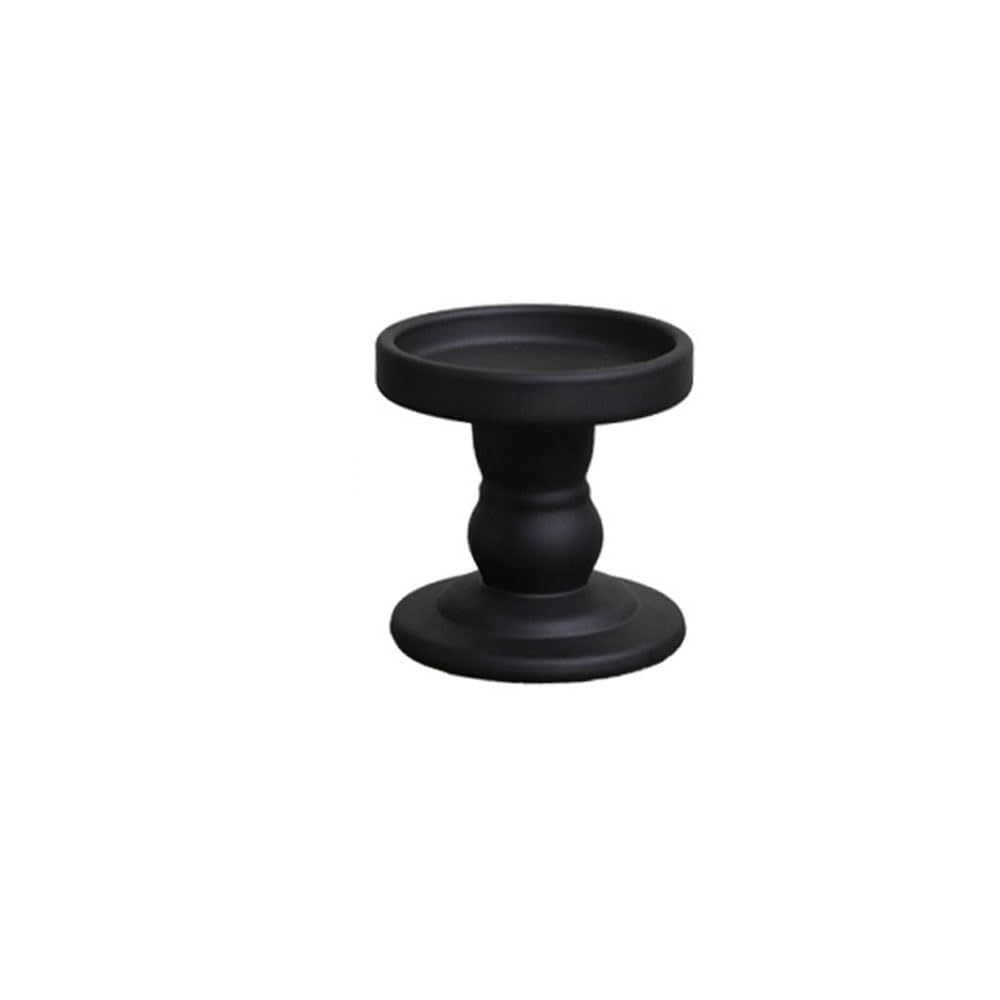 Candlelight Stand Black candlestick dining table atmosphere decoration ornament candle holder Candle Sticks Holder(Small)
