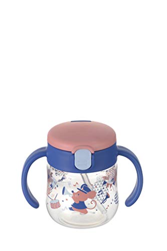 Richell Tri Straw Mug Mini Navy Blue 1 Piece 150ml 7 Months