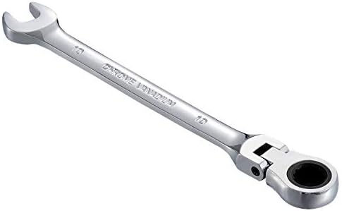 KATUR Ratchet Spanner 13mm, Flexible Pivoting Head Ratcheting Spanners Action Wrench Chrome Vanadium Steel Metric Tool