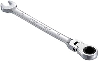KATUR Ratchet Spanner 13mm, Flexible Pivoting Head Ratcheting Spanners Action Wrench Chrome Vanadium Steel Metric Tool