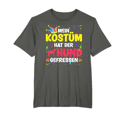 Karneval Kostüm Hund Gefressen Lustiges Fasching Outfit T-Shirt