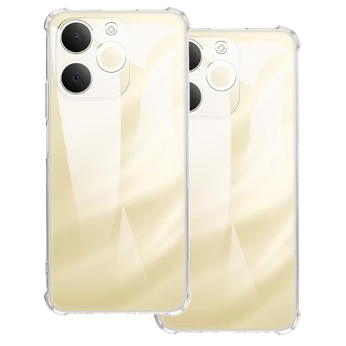 UOGNADGD 2�� TPU�P�[�X OPPO Realme Note 70T 4G �Ƃ̌݊������� �X�}�z�J�o�[ - �ϏՌ��t���L�V�u���ی�A�N�Z�T���[ �����J�b�g���H (�N���A+�N���A)