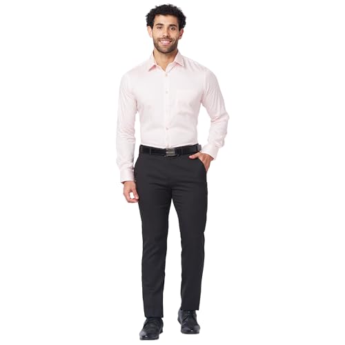 Image of Raymond Men's Slim Fit Polyester Blend Checks Pattern Flat Front Formal Trouser