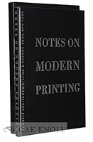 Notes on modern printing B0006AQSW8 Book Cover