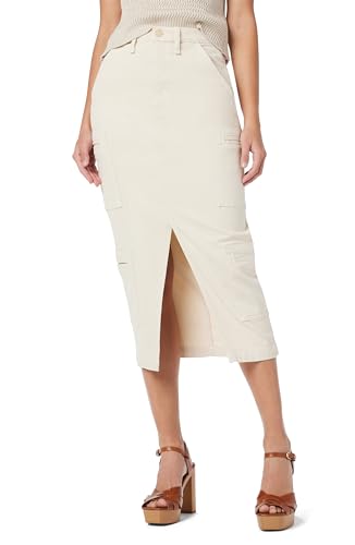 Hudson Women's Reconstructed Midi Skirt, Bleached Sand, 28