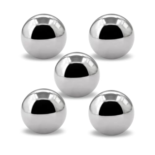5pcs 1.5''inch Chrome Steel Bearing Balls 38mm Steel Balls Precision Bearing Bulk Bicycle Bearing Balls 1-1/2"