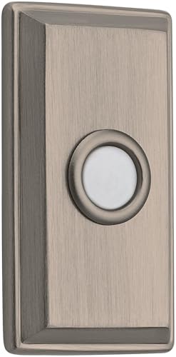 Timbre rectangular iluminado Baldwin 48600, pulsador premium de la colección Estate de 3 pulgadas 2