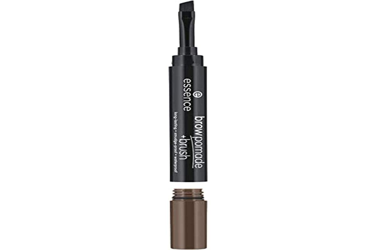 essence Pomada para cejas + brush 04 Dark Brown - 1 unidad