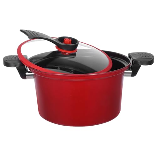 CIYODO Olla de Cocina Multifuncional con Micro Presión Antiadherente para Estufa Gas Inducción Manejo Seguro con Asas Térmicas para Sopas y Guisos Diarios