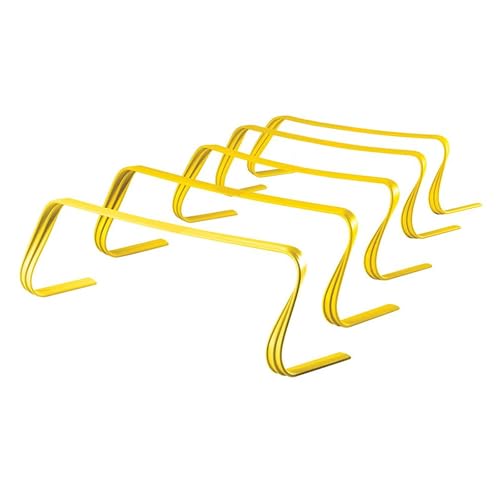 Vallas Entrenamiento Vallas amarillas para niños, 5 vallas para equipos de entrenamiento de velocidad y agilidad con correa de transporte portátil, vallas de salto pliométrico para(23cm (9in))