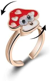 COLORFUL BLING Fidget Spinner Rings for Girls Panda Daisy Rotating Spinning Apprehension Ring Adjustable Originate Ring Fidget Rotatable Calming Difficulty Meditation Ring Apprehension Stress Reduction Ring thumbnail