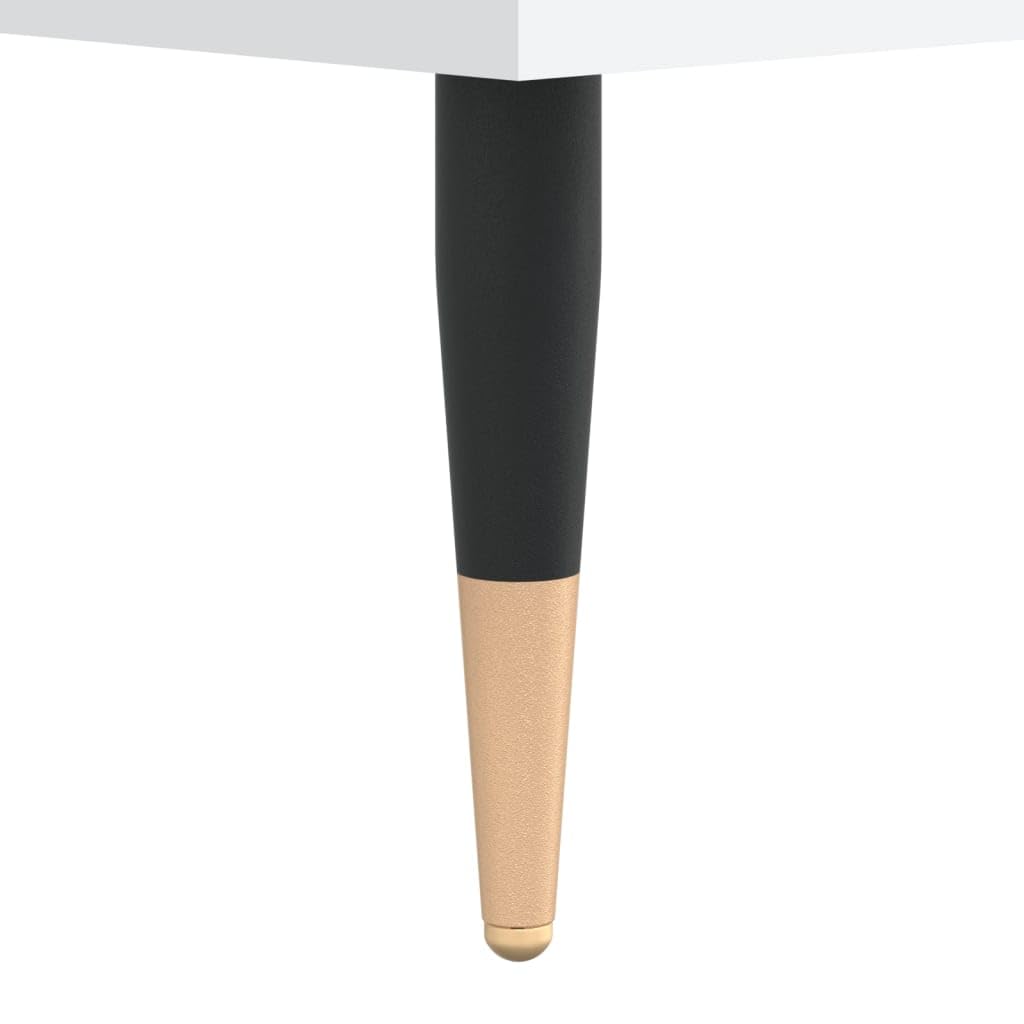 Homgoday Mobiletto Porta Dischi Contenitori per Vinili, 84,5 x 38 x 89 cm, in Legno Ingegnerizzato, Organizer Scaffale da Collezione, Armadietto LP 361 Bianco
