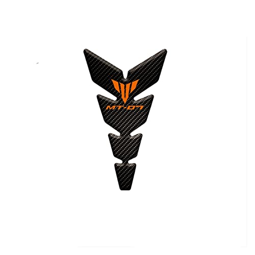 Mingwangauto - Almohadilla antideslizante para el tanque de motocicleta, protector lateral de agarre de rodilla para MT-07 MT07 2018-2019 textura de fibra Cover