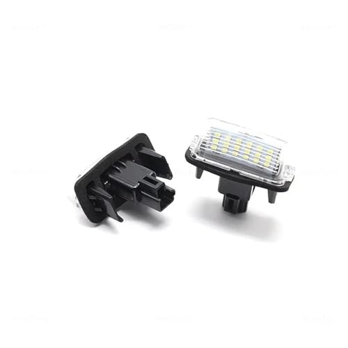Luz de matrícula para Toyota Ractis y Verso S con dos piezas de lámpara halógena sustituta blanca