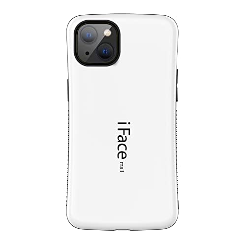 iFace mall iPhone 14 用 ケース アイフォン14 カバー アイフェイス モール スマホ ストラップホール ハード 耐衝撃 2重構造 ワイヤレス充電対応 (iPhone 14, ホワイト)