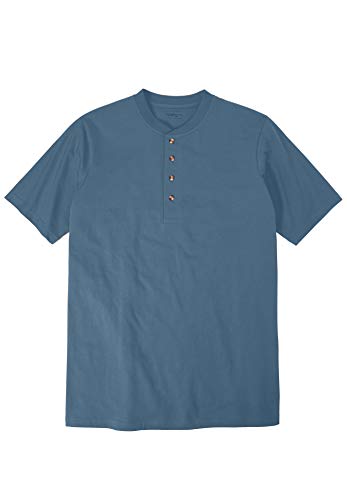 Boulder Creek by Kingsize Men's Big & Tall Heavyweight Longer-Length Short-Sleeve Henley Shirt