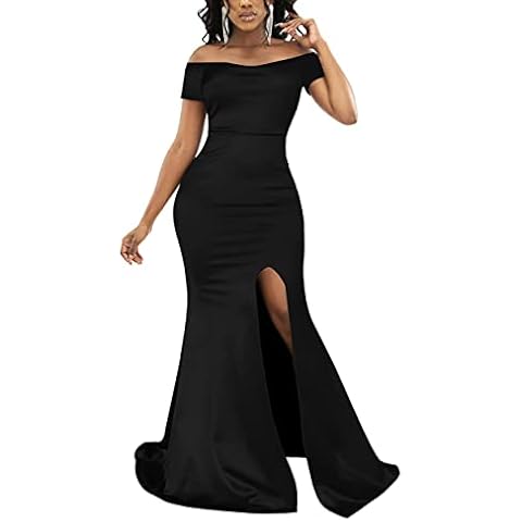 FairyLove Womens Sexy Ruffle Sleeveless Glitter Dresses Classy Pencil Curvy Shiny Long Flowy Formal Dresses Black Cover
