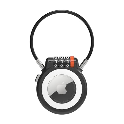 UP Security Lockable AirTag Holder with Combination Lock, Compatible with