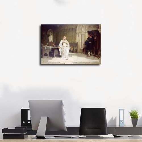 Impression sur toile Lady Godiva Edmund Leighton - Cadre suspendu facile à installer - 3