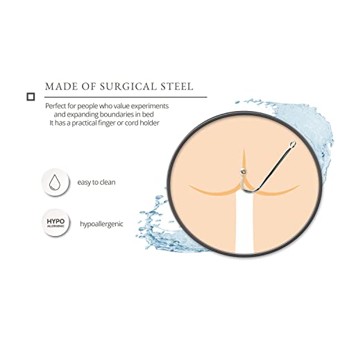 Anale plug, buttpluk, anale plug, plug metaal, haak, bondage SM, koppels, mannen, voor beginners, anaal speelgoed, seksspeelgoed, erotische gadget, sextoy buttplug haak met bal staal A25-2 - Afbeelding 7