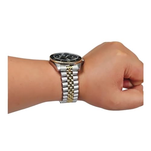 Bracelet montre 22mm acier et or pour Casio Duro MDV106 replacement