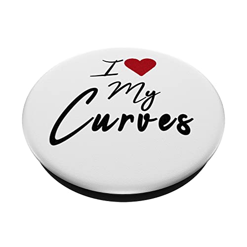 I Love My Curves Thick Womans PopSockets Swappable PopGrip, Black - Image 2