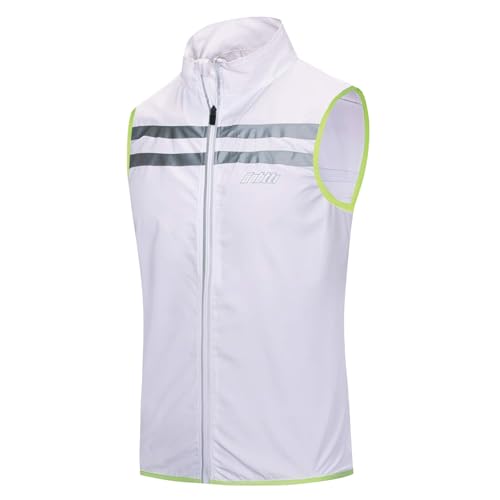 Image of bpbtti Men's Hi-Viz Safety Running Cycling Vest Sleeveless Windbreaker vests- Windproof and Reflective