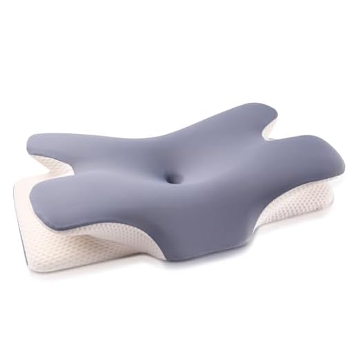 Multisoft Cuscino in memory foam, comodo cuscino, cuscino cervicale di supporto, ergonomico per chi dorme su un fianco (blu)
