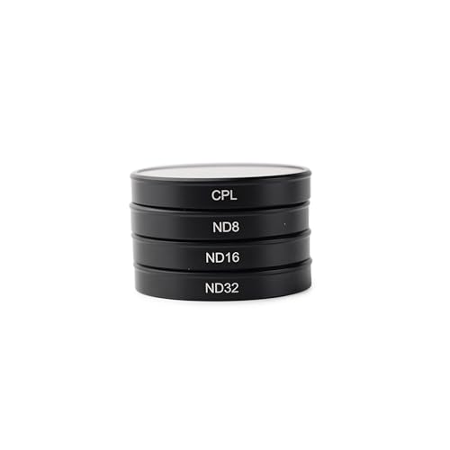 Image of SKYVIK Lens Filter Set for DJI Action 5 /4 / 3 Camera Accessories, 4-Pack CPL ND32 ND16 ND8 Polarizing Neutral Density HD Filter Lens Protective Protector Cover for DJI Osmo (ND Filter)