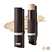 OBgE Natural Cover Foundation Stick for Men, Multi-Use Color Corrector Tool with Built in Foundation Brush, Subtle Face Makeup hat hides Pimples, Scars, and works as a Dark Circles Under Eye Treatment, Beige Color