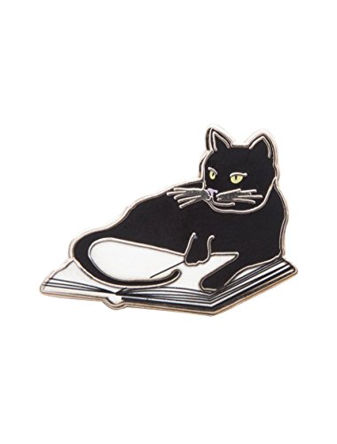Out of Print Bookstore Cat Enamel Pin