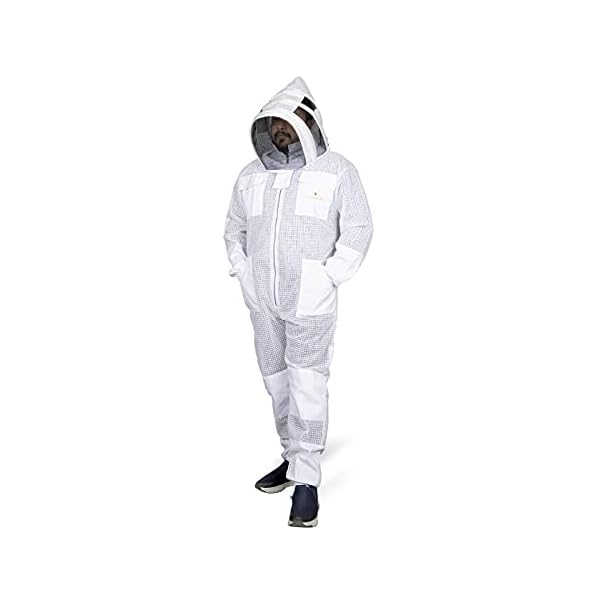 Imkeranzug für Imkereien, 3-lagig, Netzstoff, ultrabelüftet, unisex, Größe S (US)