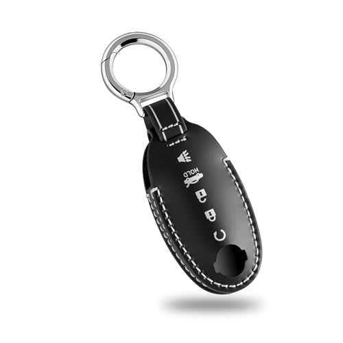 Riasot for Nissan Leather Key Fob Cover with Keychain,Key Fob Cover Case Protector Compatible with Altima Rogue Sentra Pathfinder Armada Murano Maxima (BLACK) by Riasot - Used condition - US$5.88